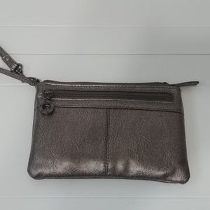 Silver Wristlet Wallet